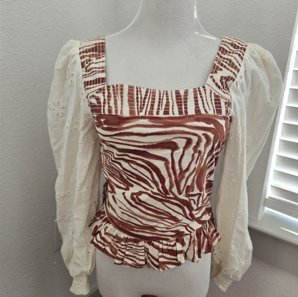 love the label Zebra Print Blouse